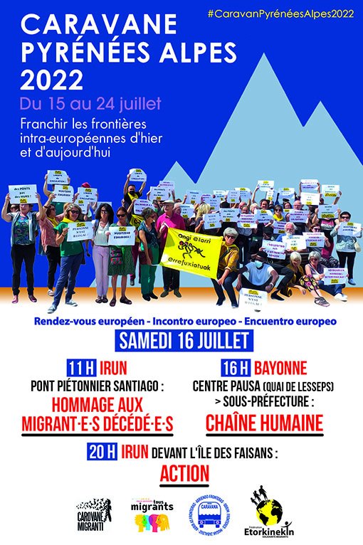 Chaîne humaine Bayonne mars 2022