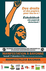 Journée internationale des migrants Bayonne décembre 2022