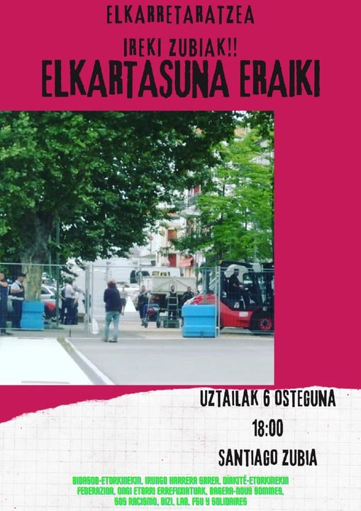  rassemblement de protestation suite à la fermeture du pont Hendaye juillet 2023