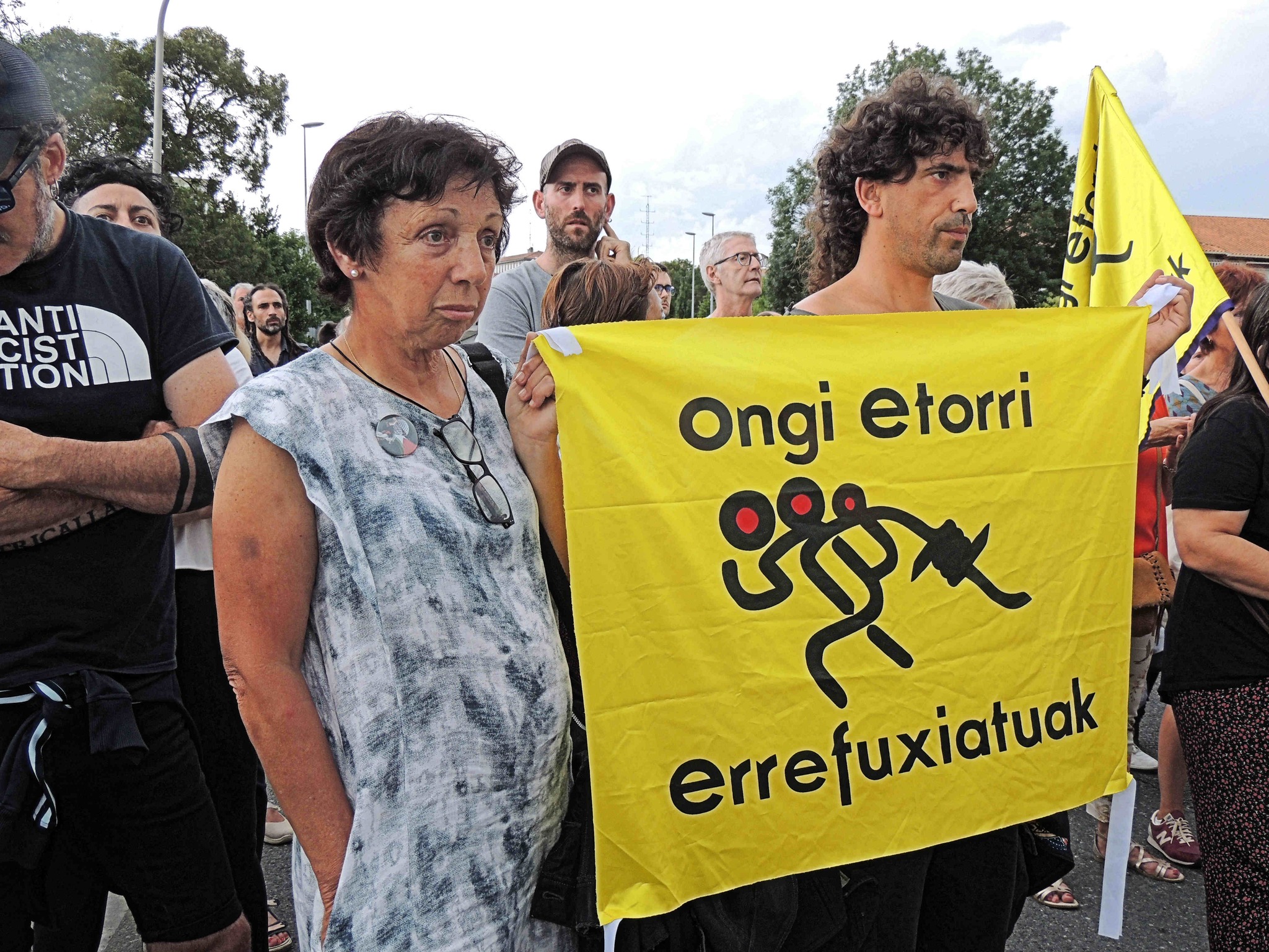  rassemblement de protestation suite à la fermeture du pont Hendaye juillet 2023