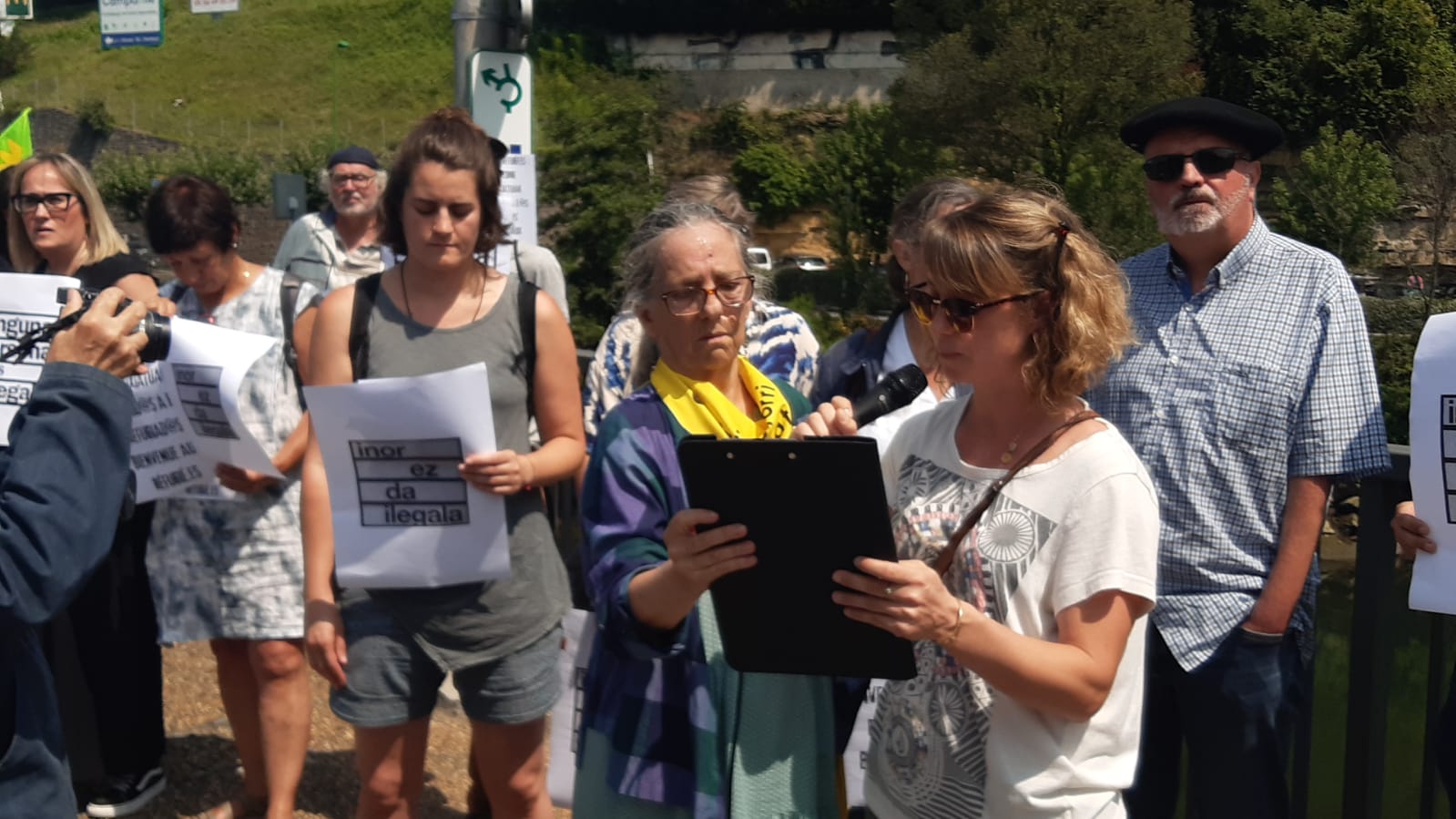  rassemblement de soutien aux migrants le 22 juillet 2023