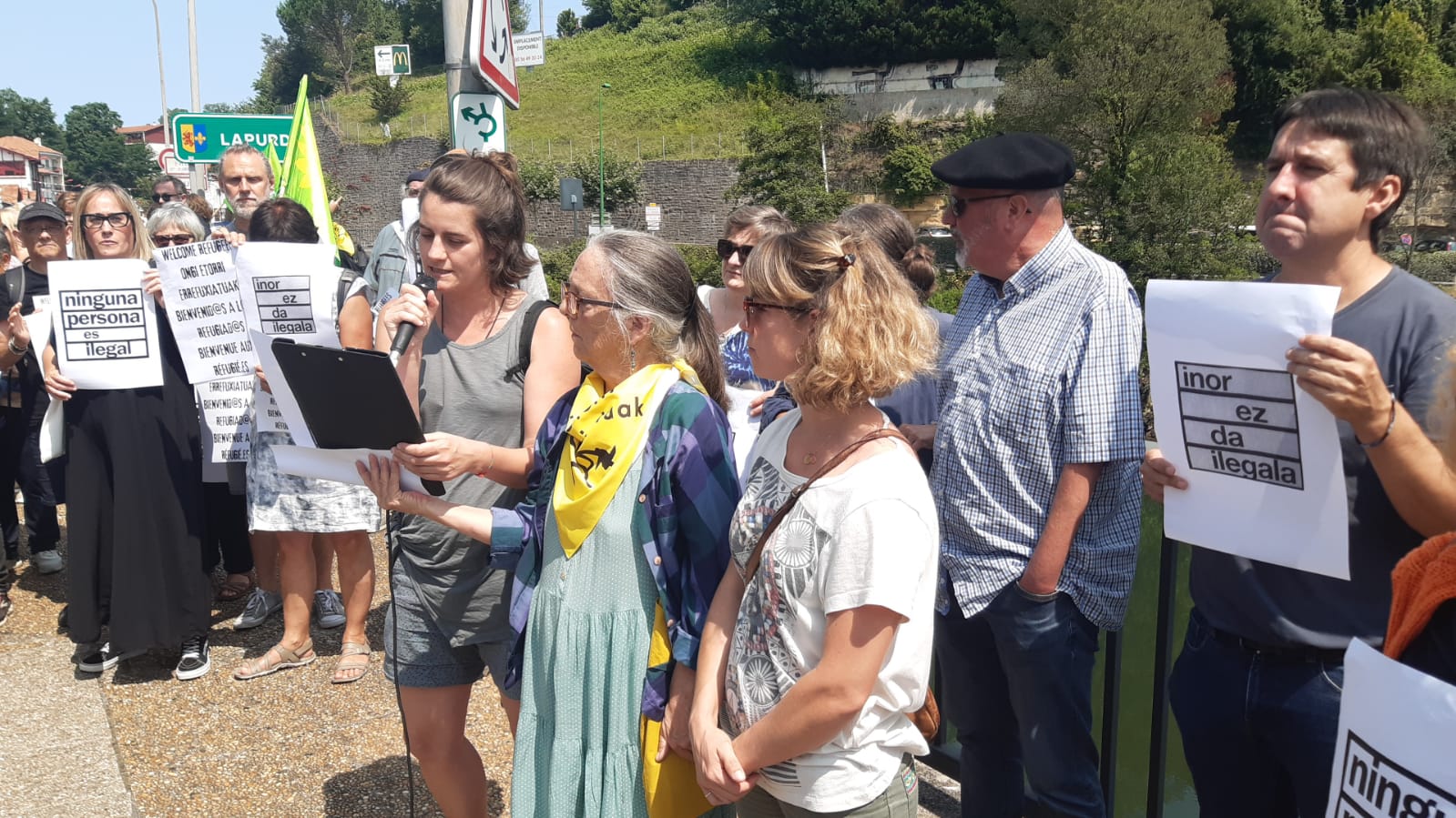  rassemblement de soutien aux migrants le 22 juillet 2023