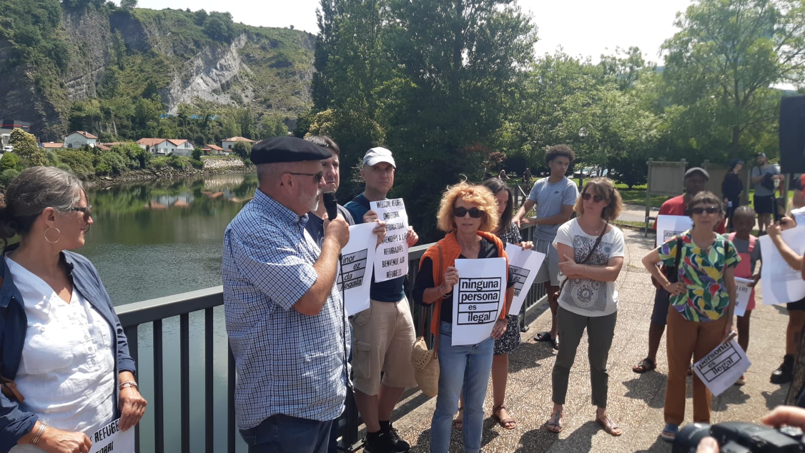  rassemblement de soutien aux migrants le 22 juillet 2023