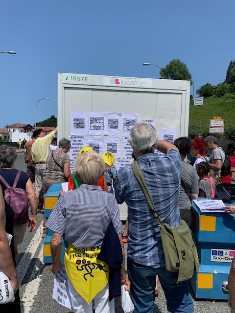  rassemblement de soutien aux migrants le 22 juillet 2023