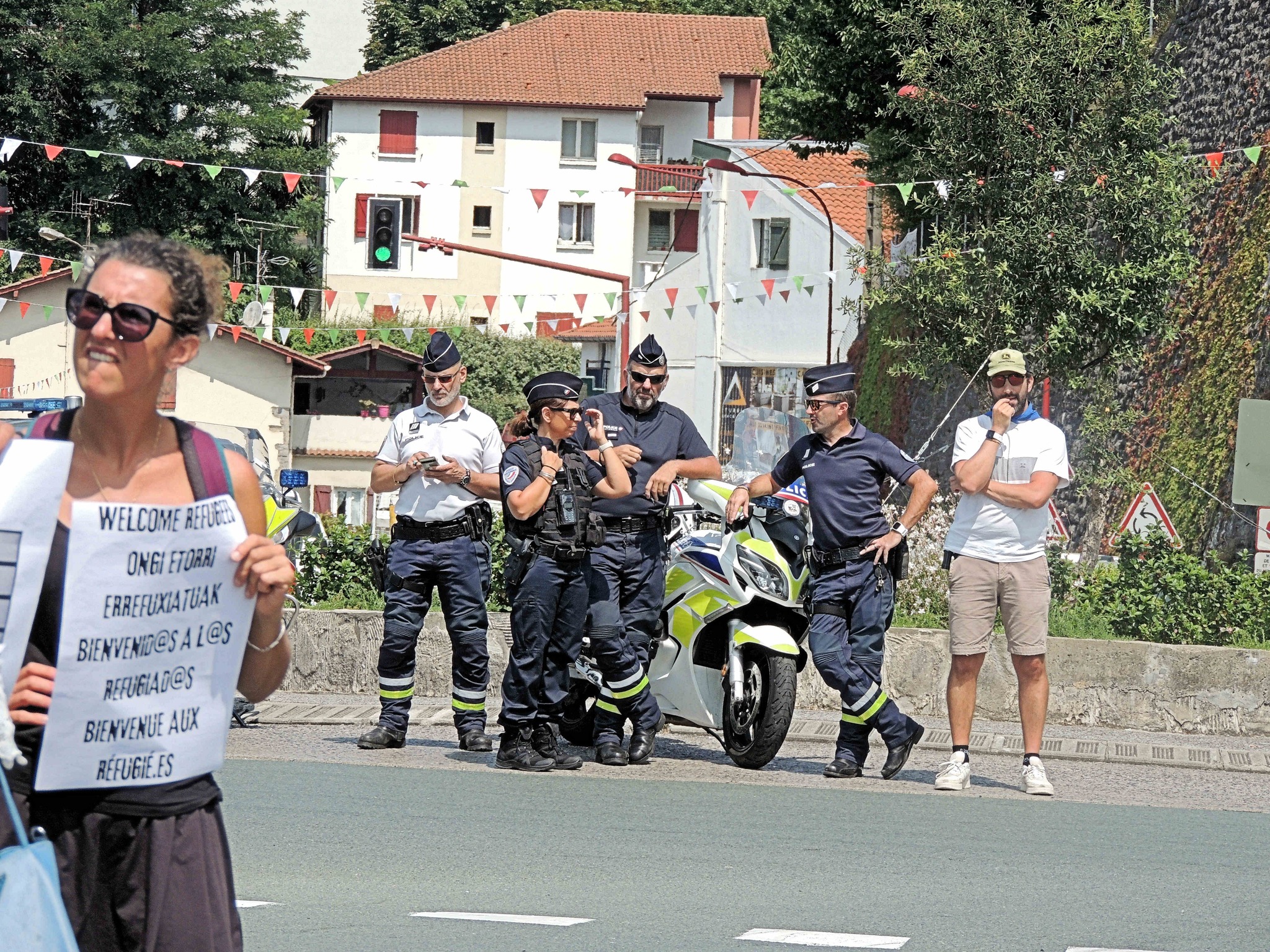  rassemblement de soutien aux migrants le 22 juillet 2023