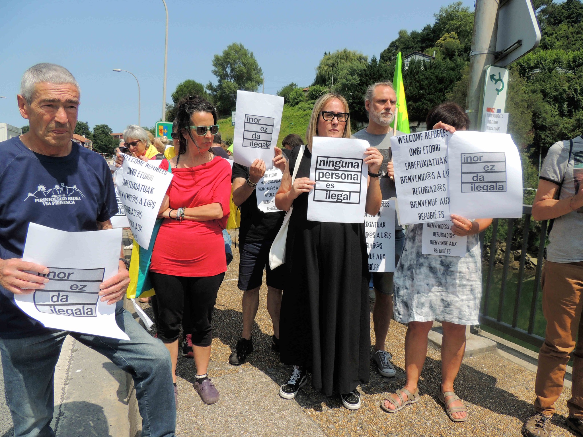  rassemblement de soutien aux migrants le 22 juillet 2023