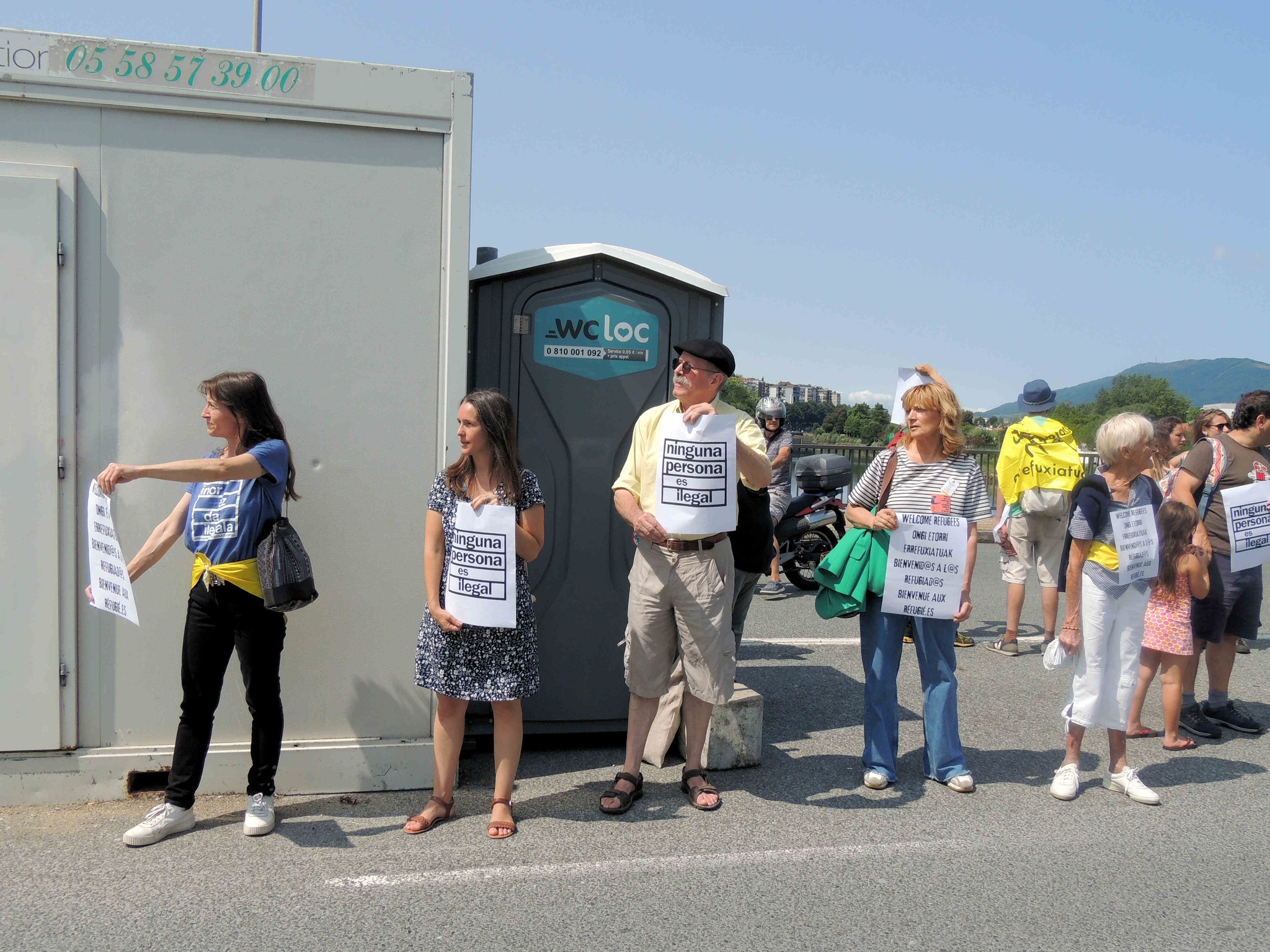  rassemblement de soutien aux migrants le 22 juillet 2023