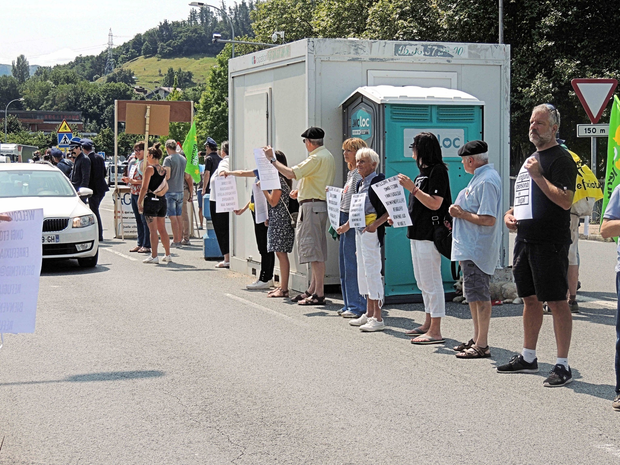  rassemblement de soutien aux migrants le 22 juillet 2023