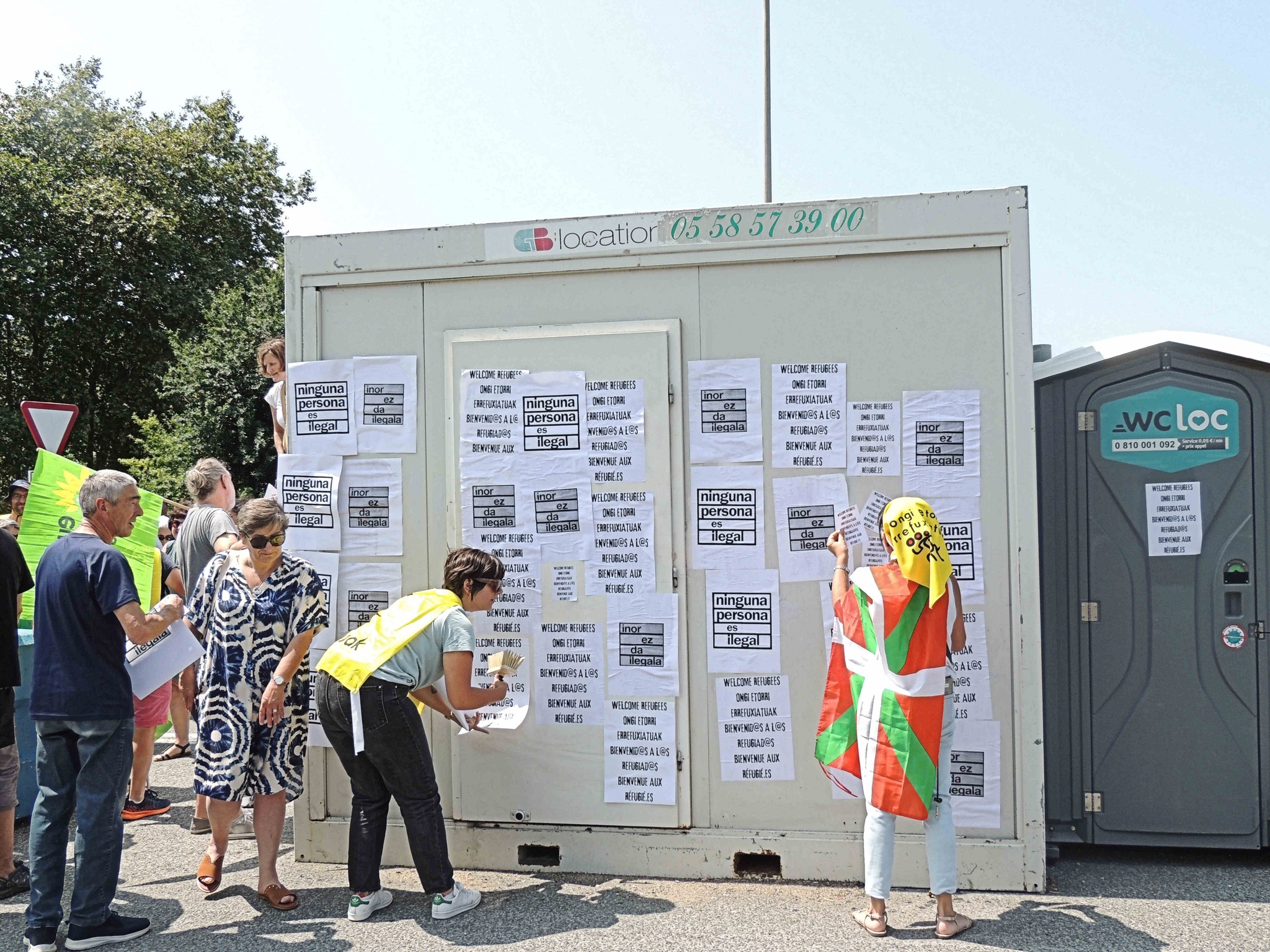  rassemblement de soutien aux migrants le 22 juillet 2023