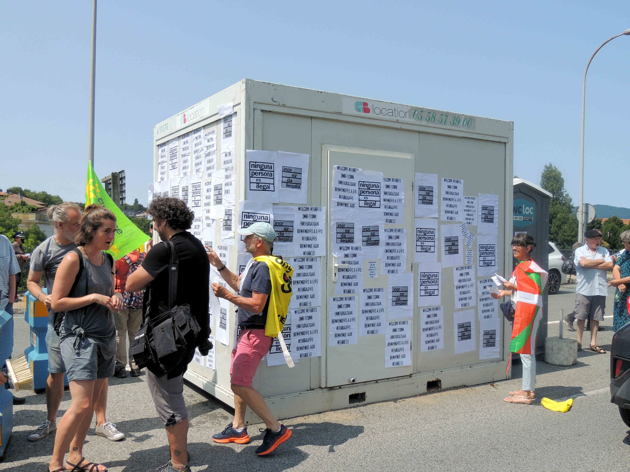  rassemblement de soutien aux migrants le 22 juillet 2023