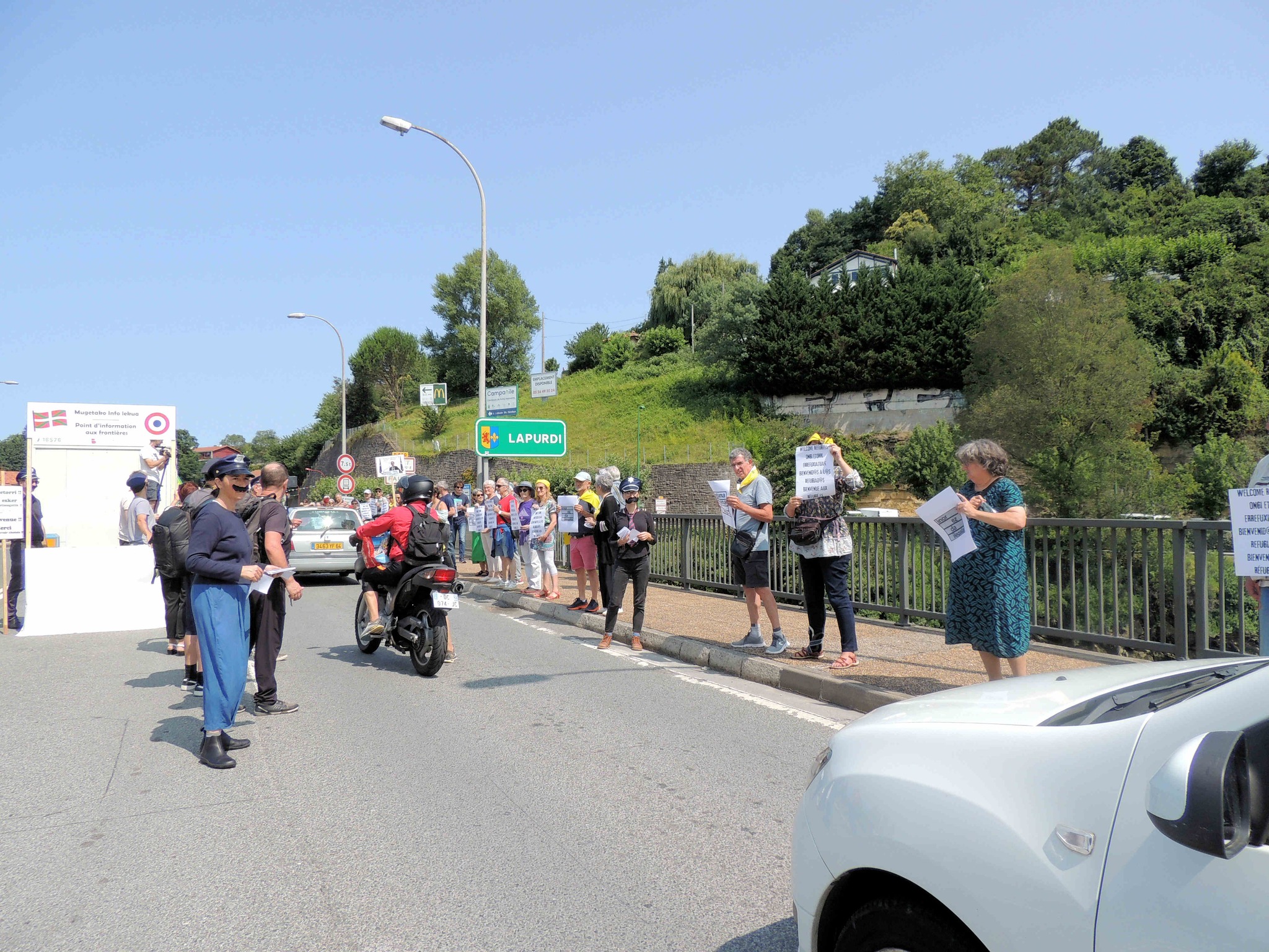  rassemblement de soutien aux migrants le 22 juillet 2023