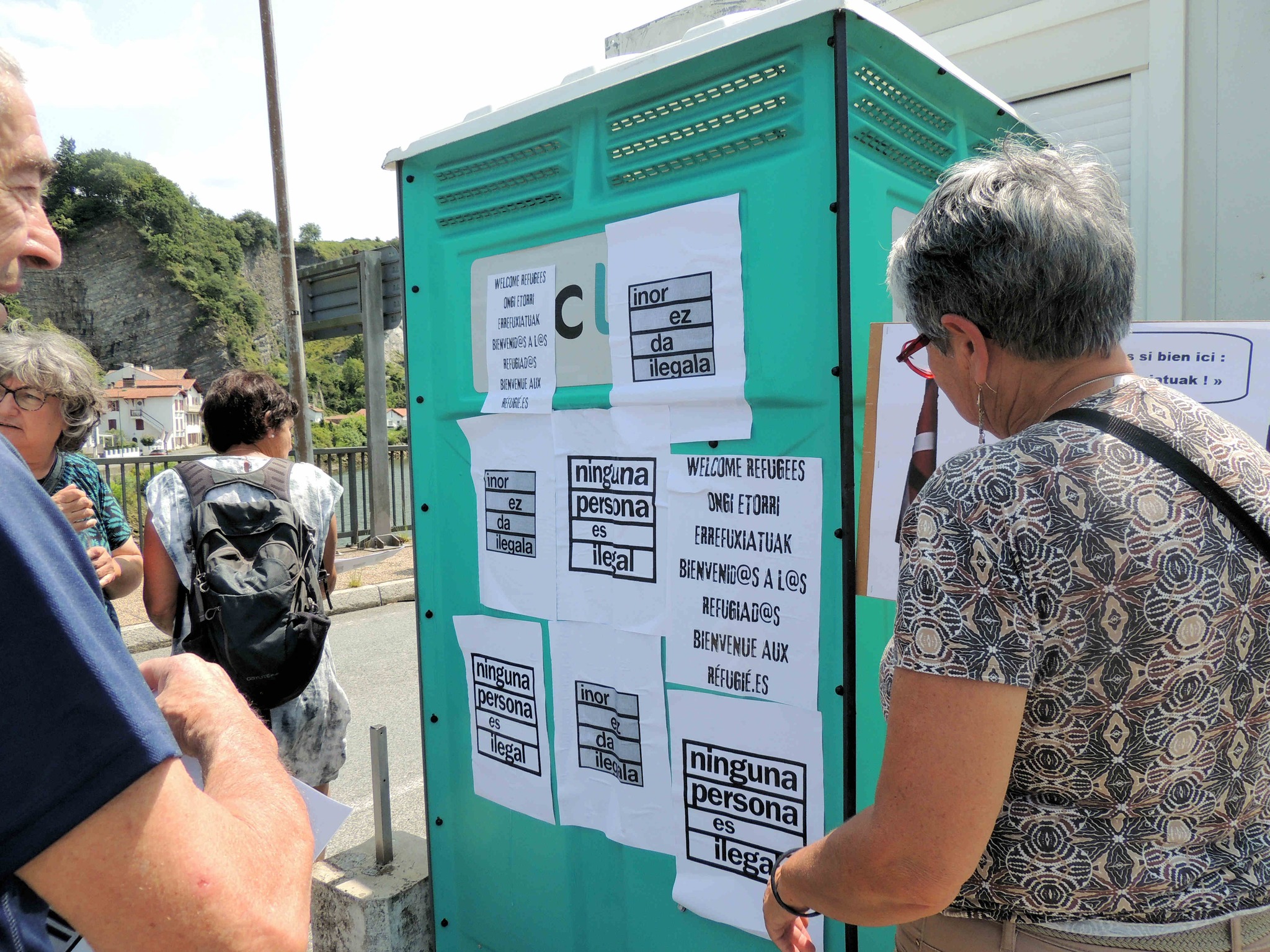  rassemblement de soutien aux migrants le 22 juillet 2023