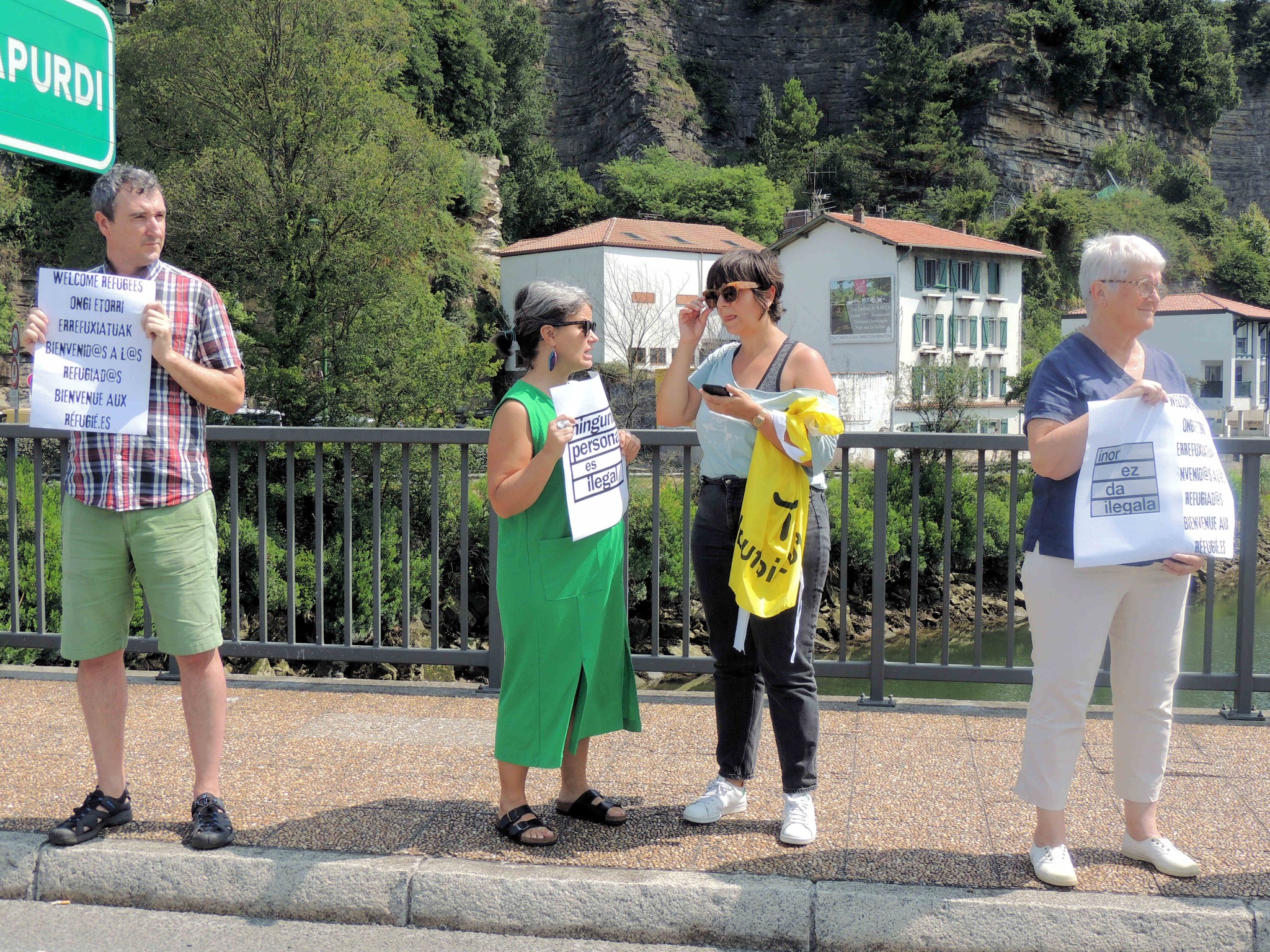  rassemblement de soutien aux migrants le 22 juillet 2023