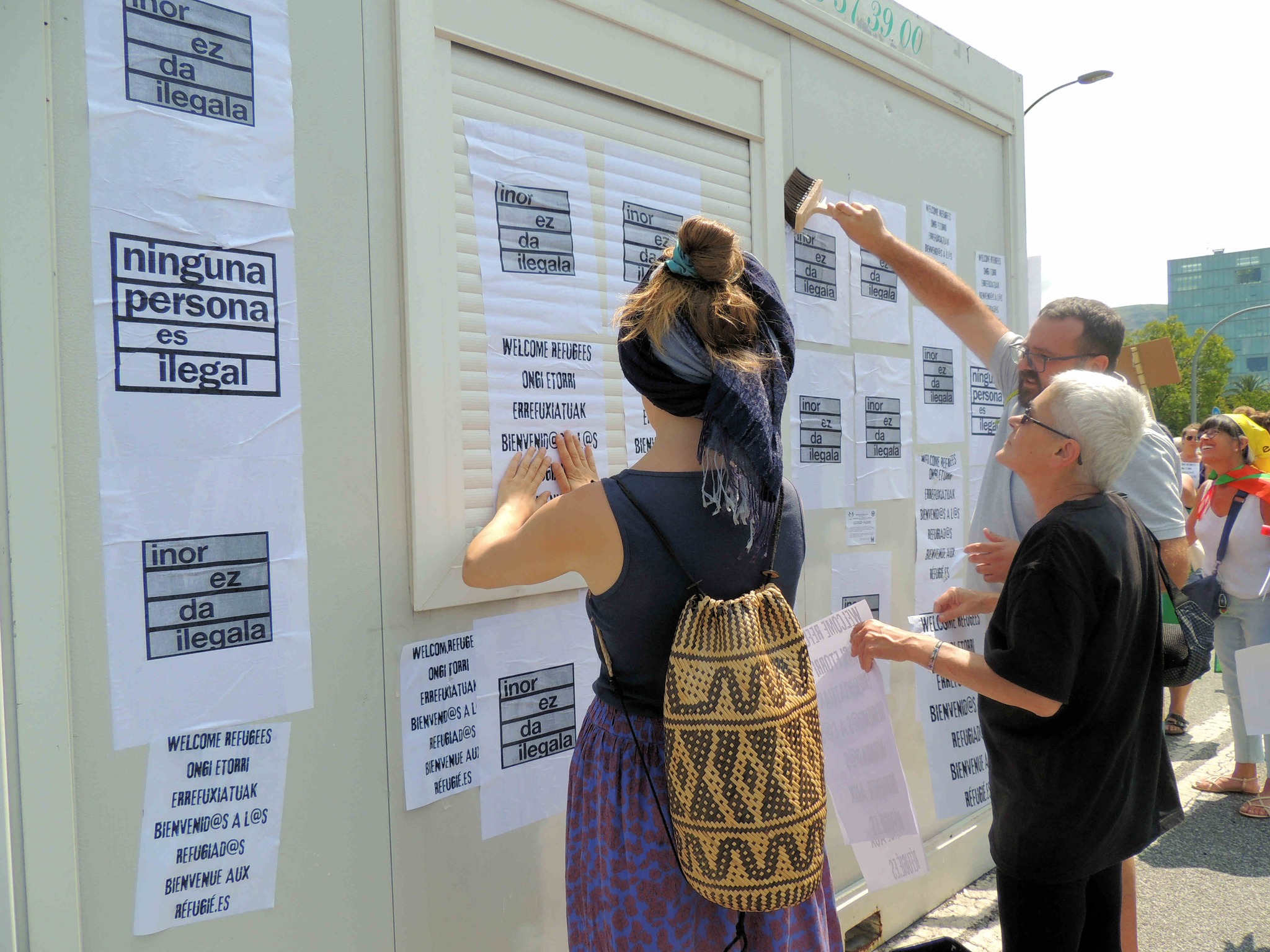  rassemblement de soutien aux migrants le 22 juillet 2023