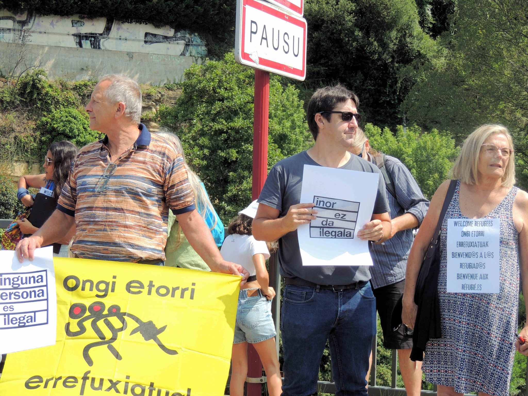  rassemblement de soutien aux migrants le 22 juillet 2023