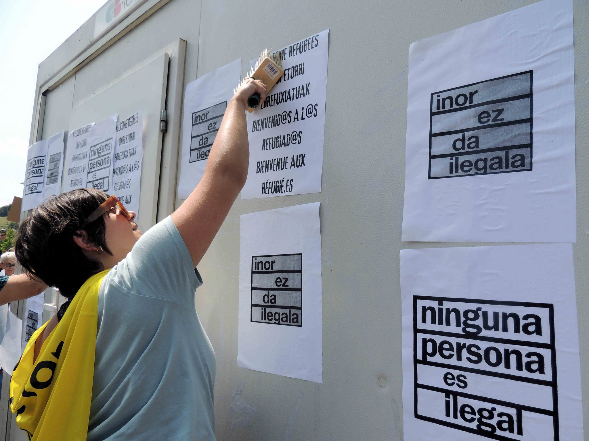  rassemblement de soutien aux migrants le 22 juillet 2023