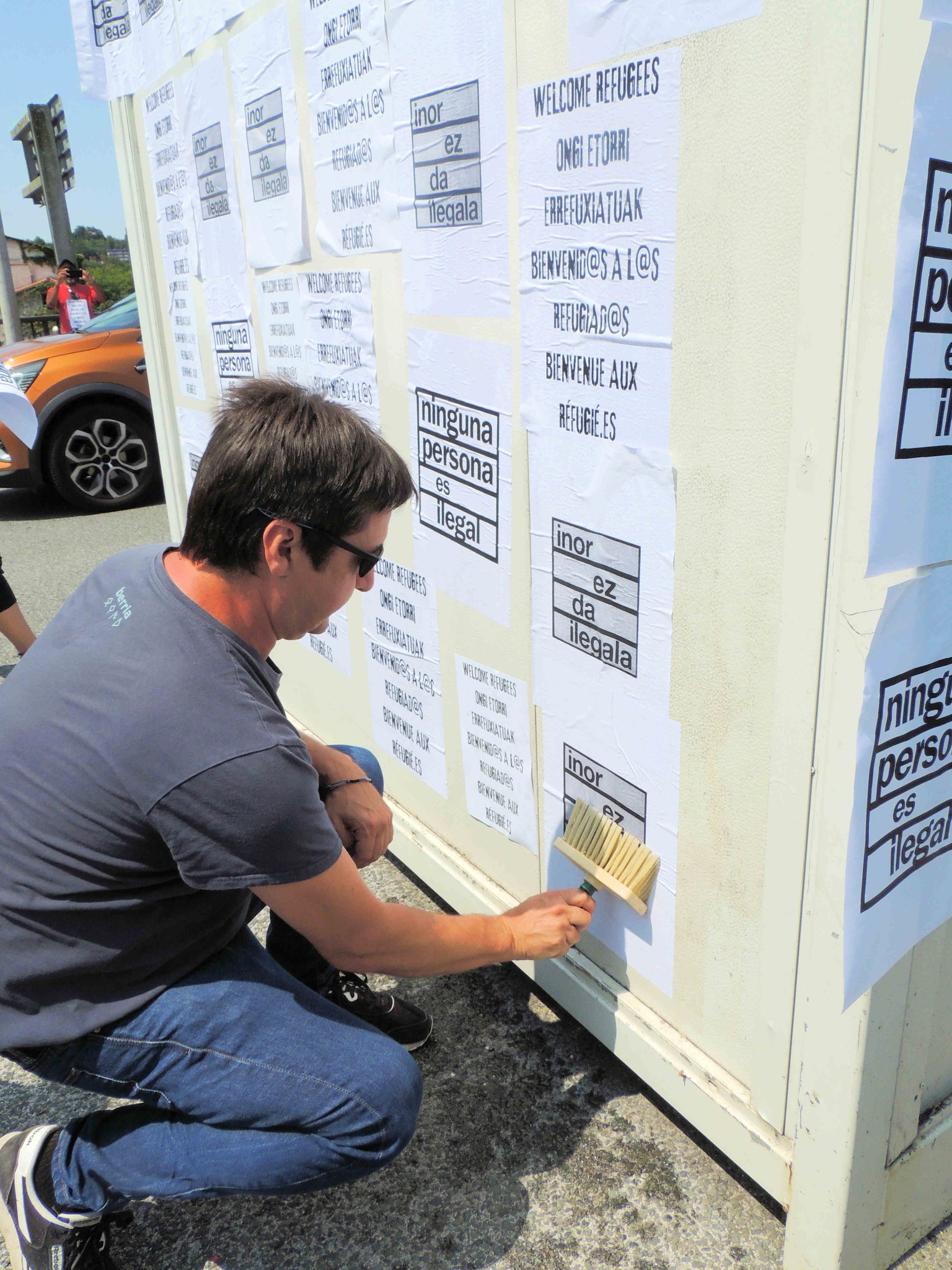  rassemblement de soutien aux migrants le 22 juillet 2023
