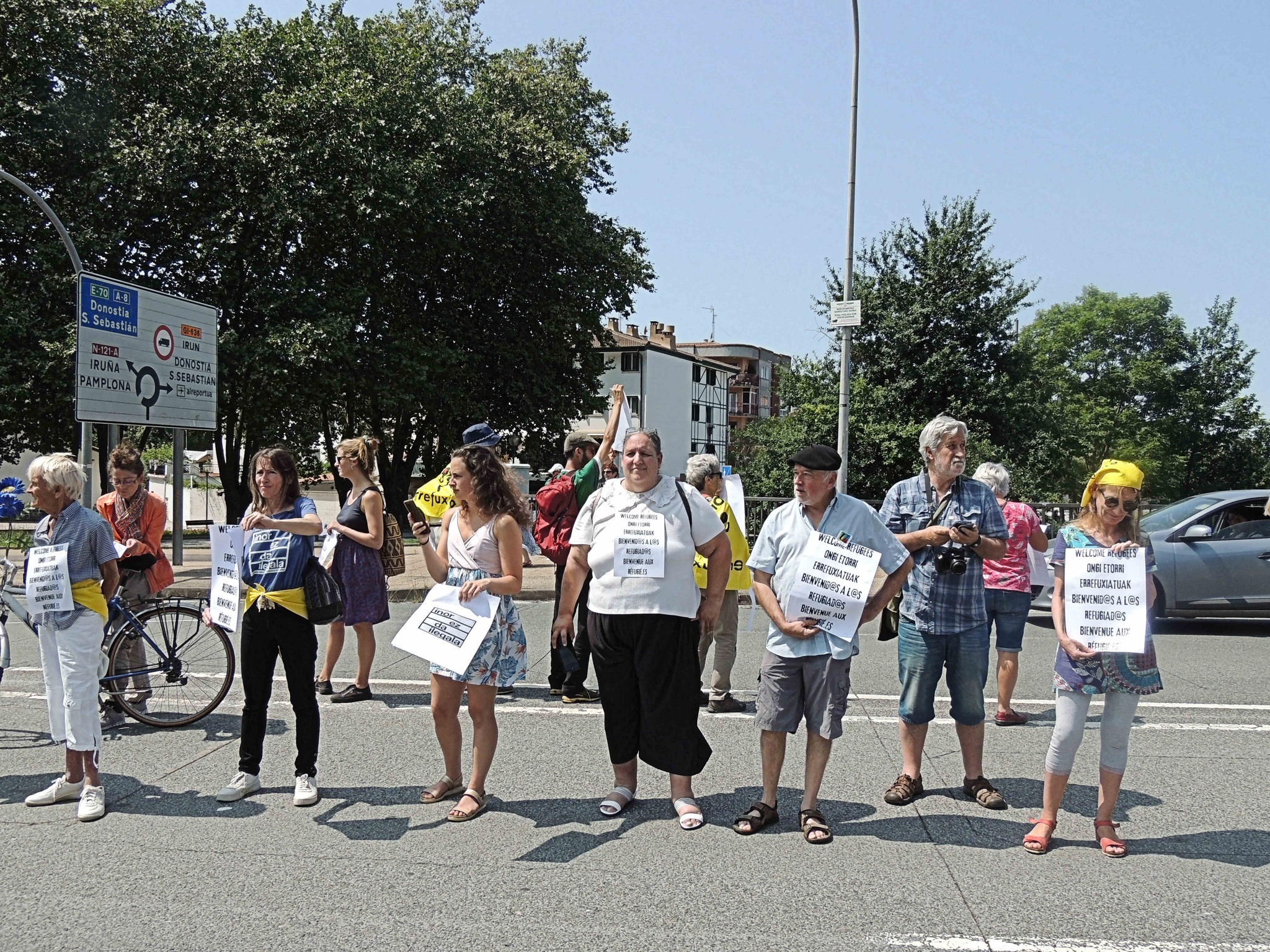  rassemblement de soutien aux migrants le 22 juillet 2023