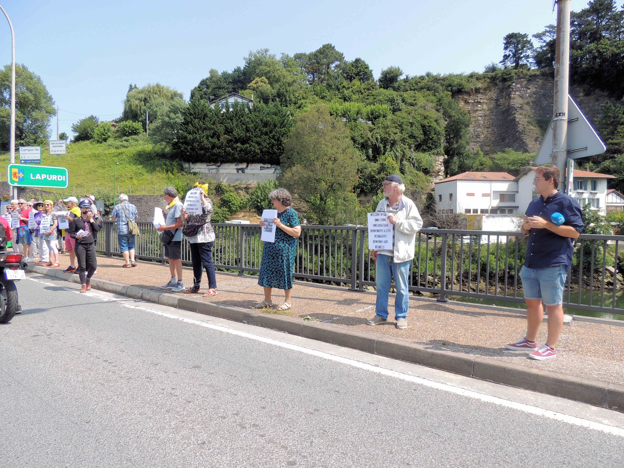  rassemblement de soutien aux migrants le 22 juillet 2023