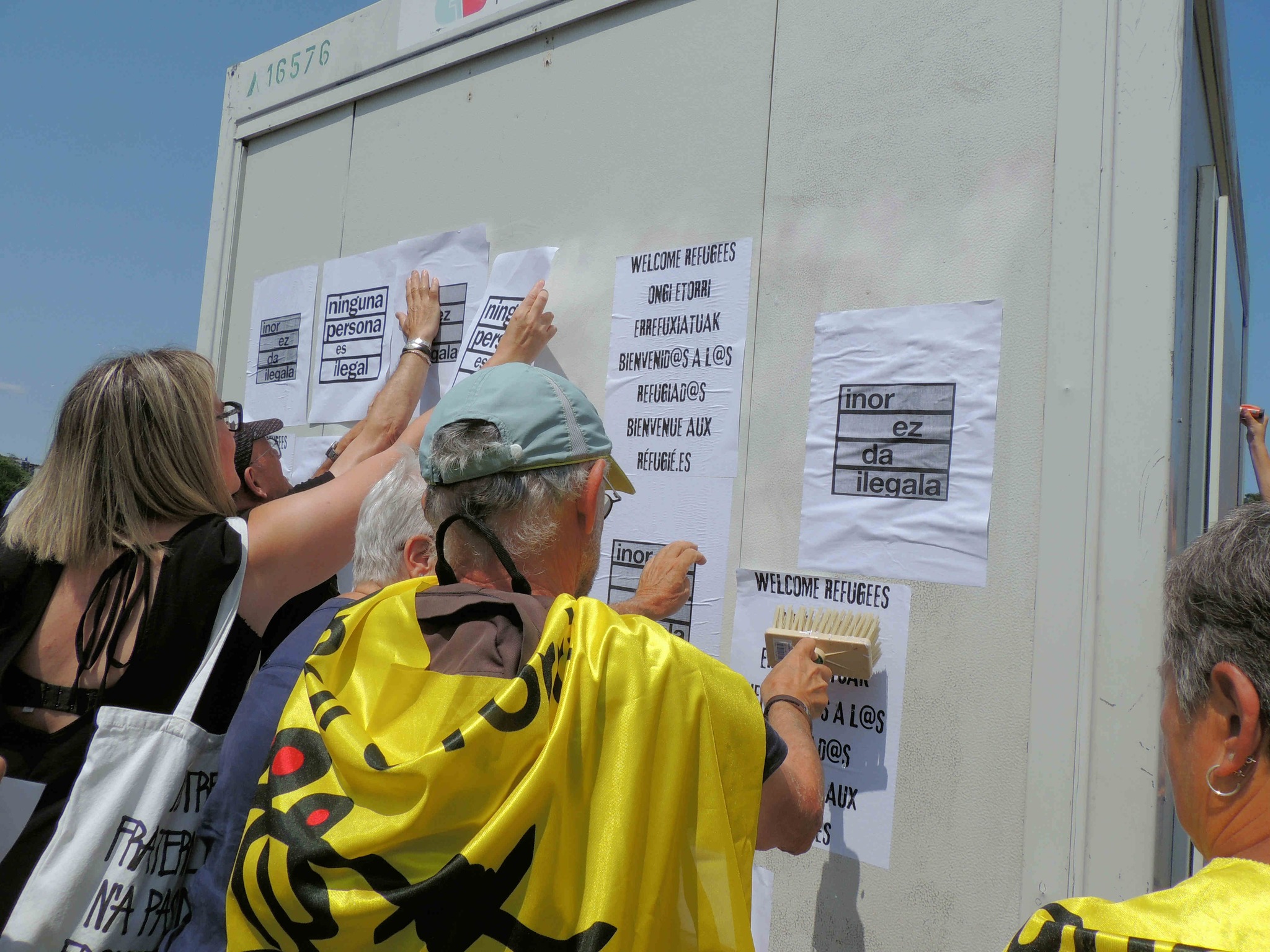  rassemblement de soutien aux migrants le 22 juillet 2023