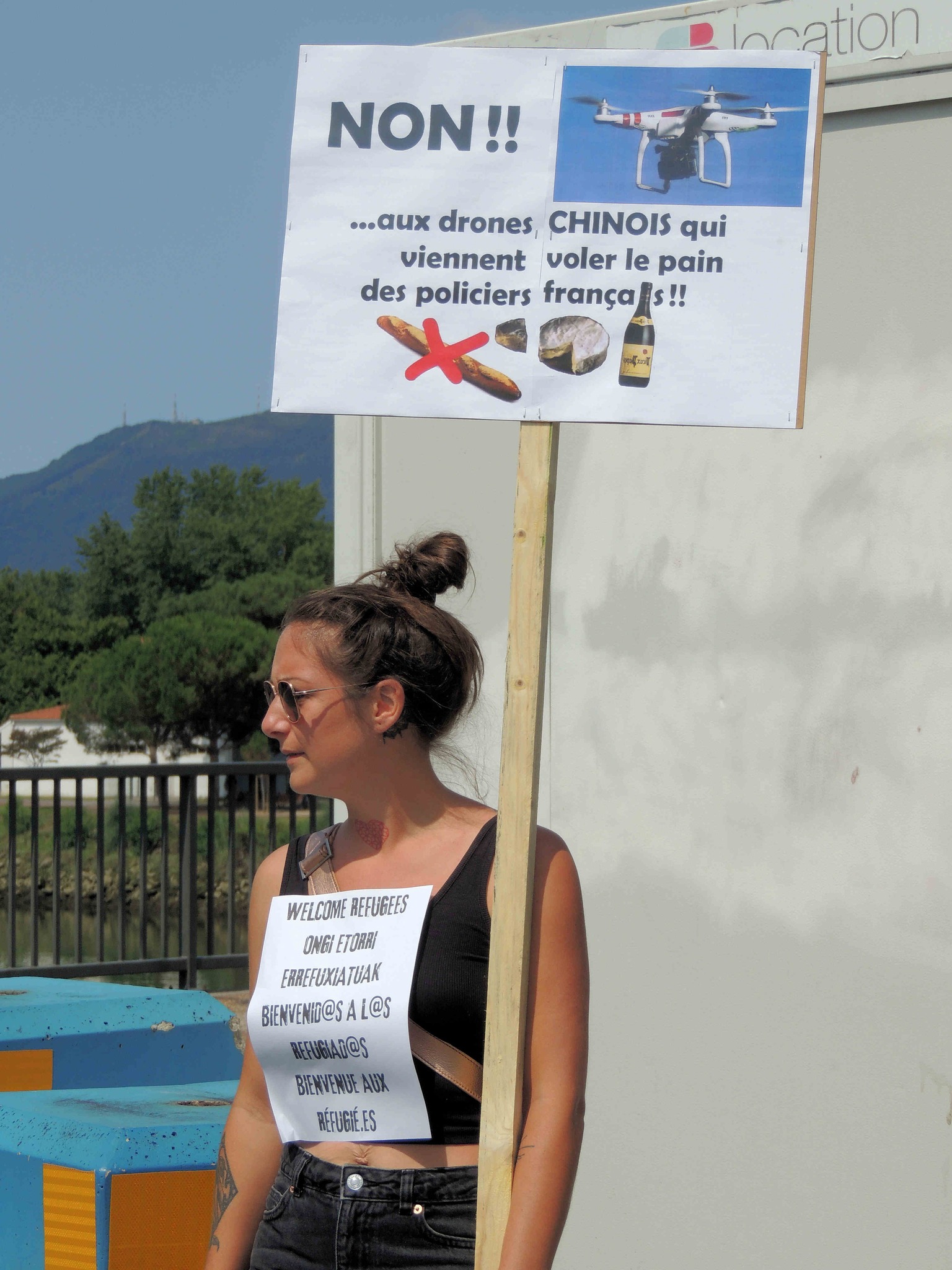  rassemblement de soutien aux migrants le 22 juillet 2023