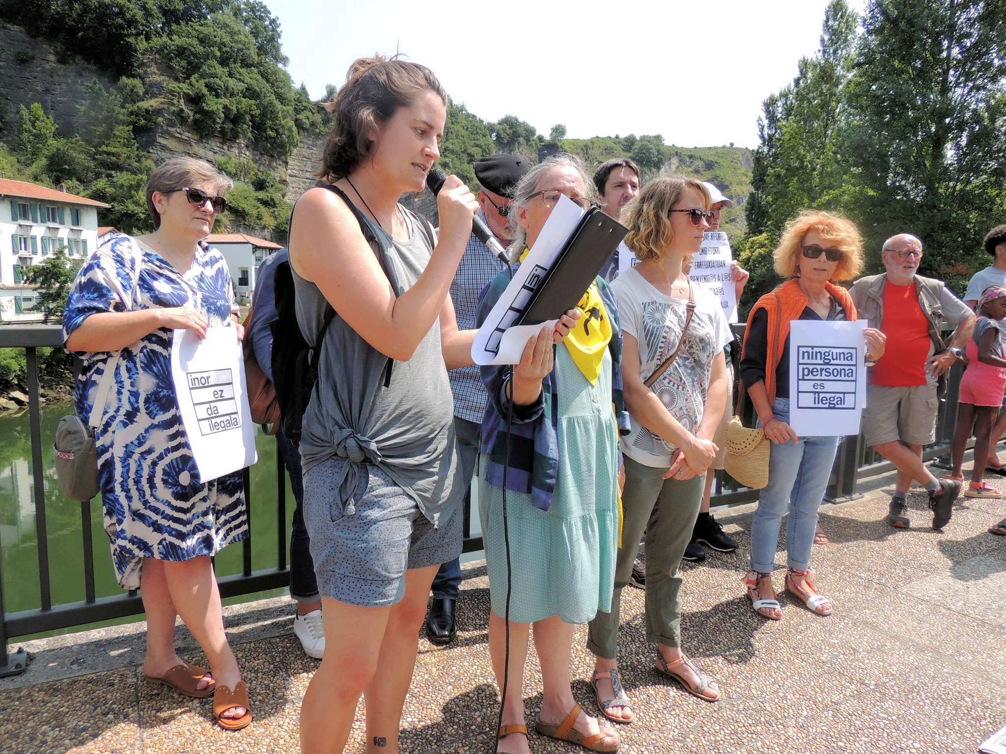  rassemblement de soutien aux migrants le 22 juillet 2023