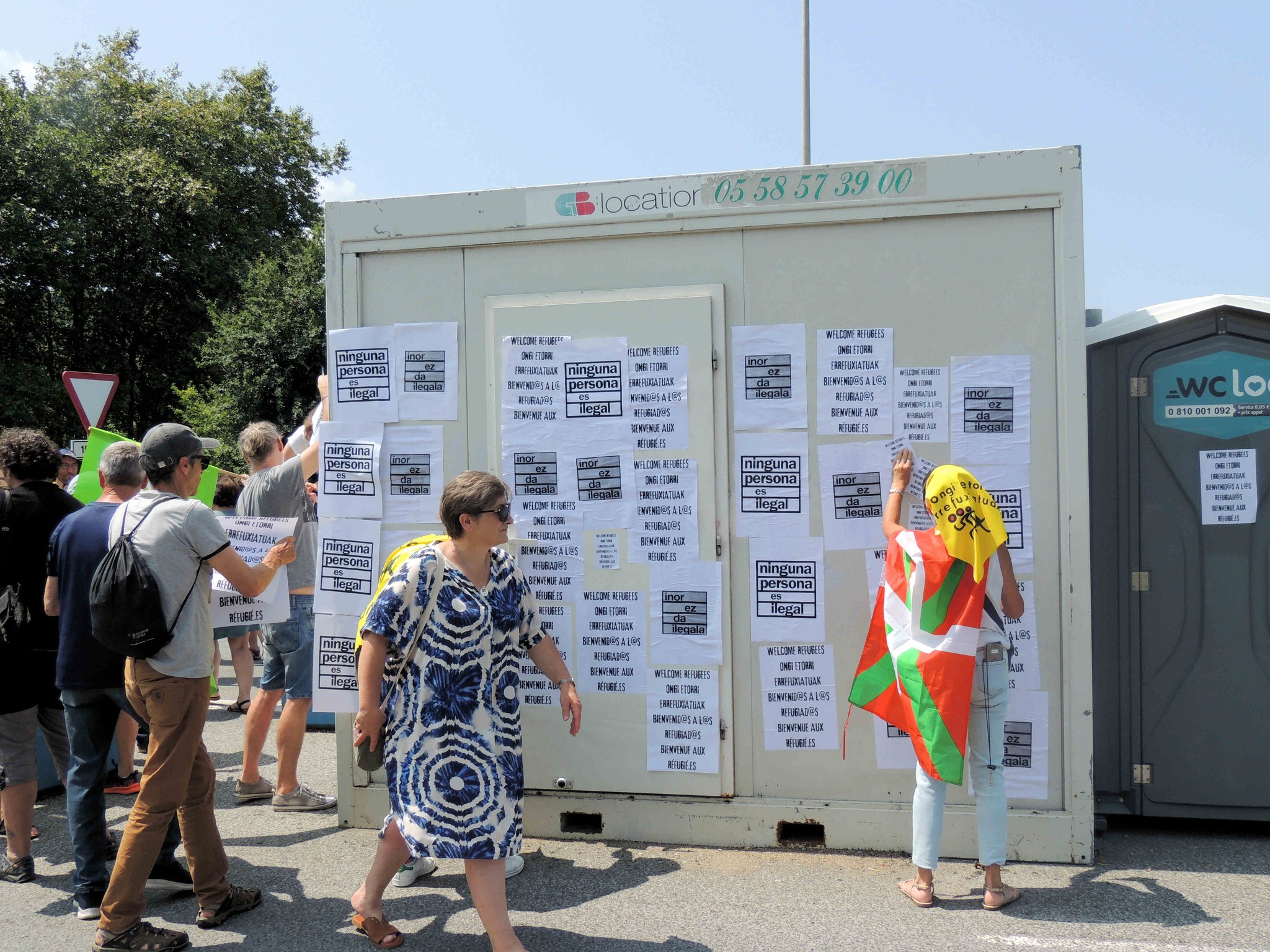  rassemblement de soutien aux migrants le 22 juillet 2023