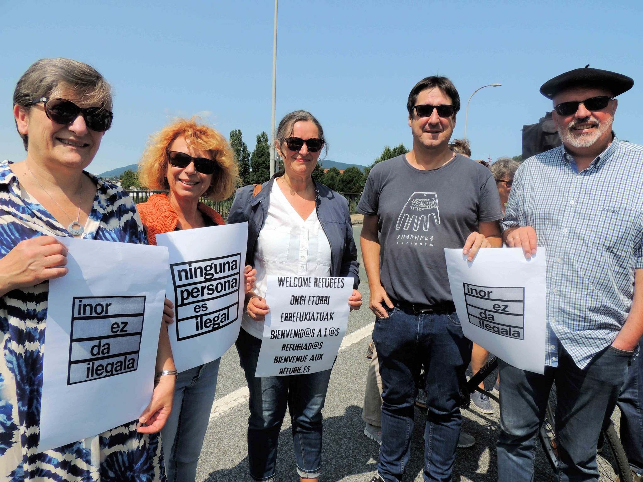 rassemblement de soutien aux migrants le 22 juillet 2023