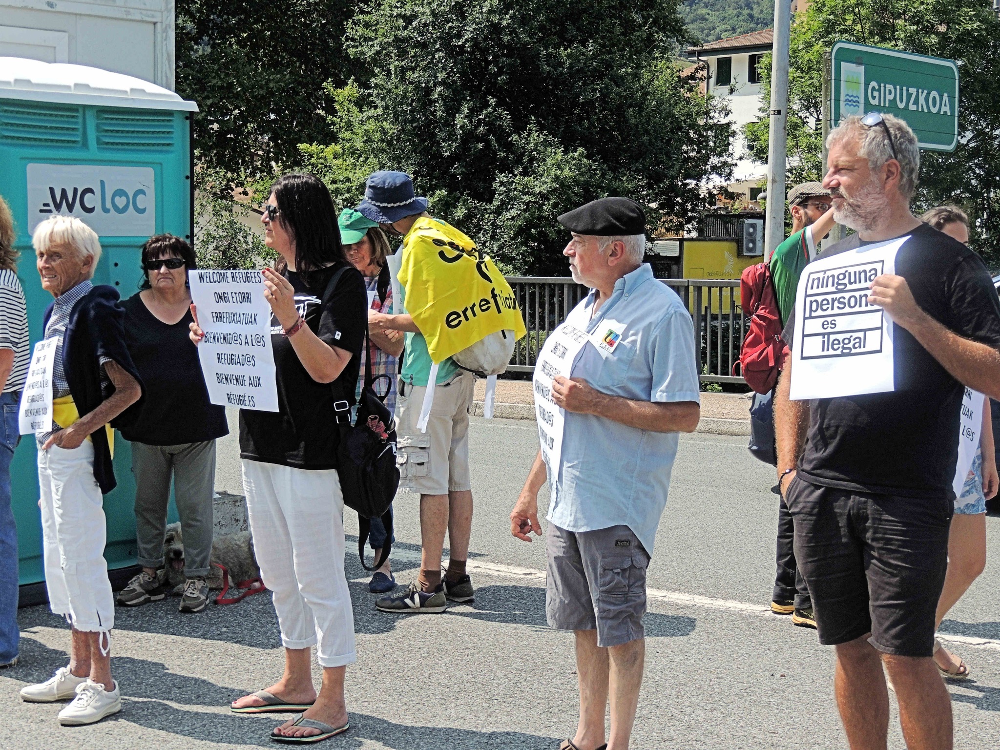  rassemblement de soutien aux migrants le 22 juillet 2023