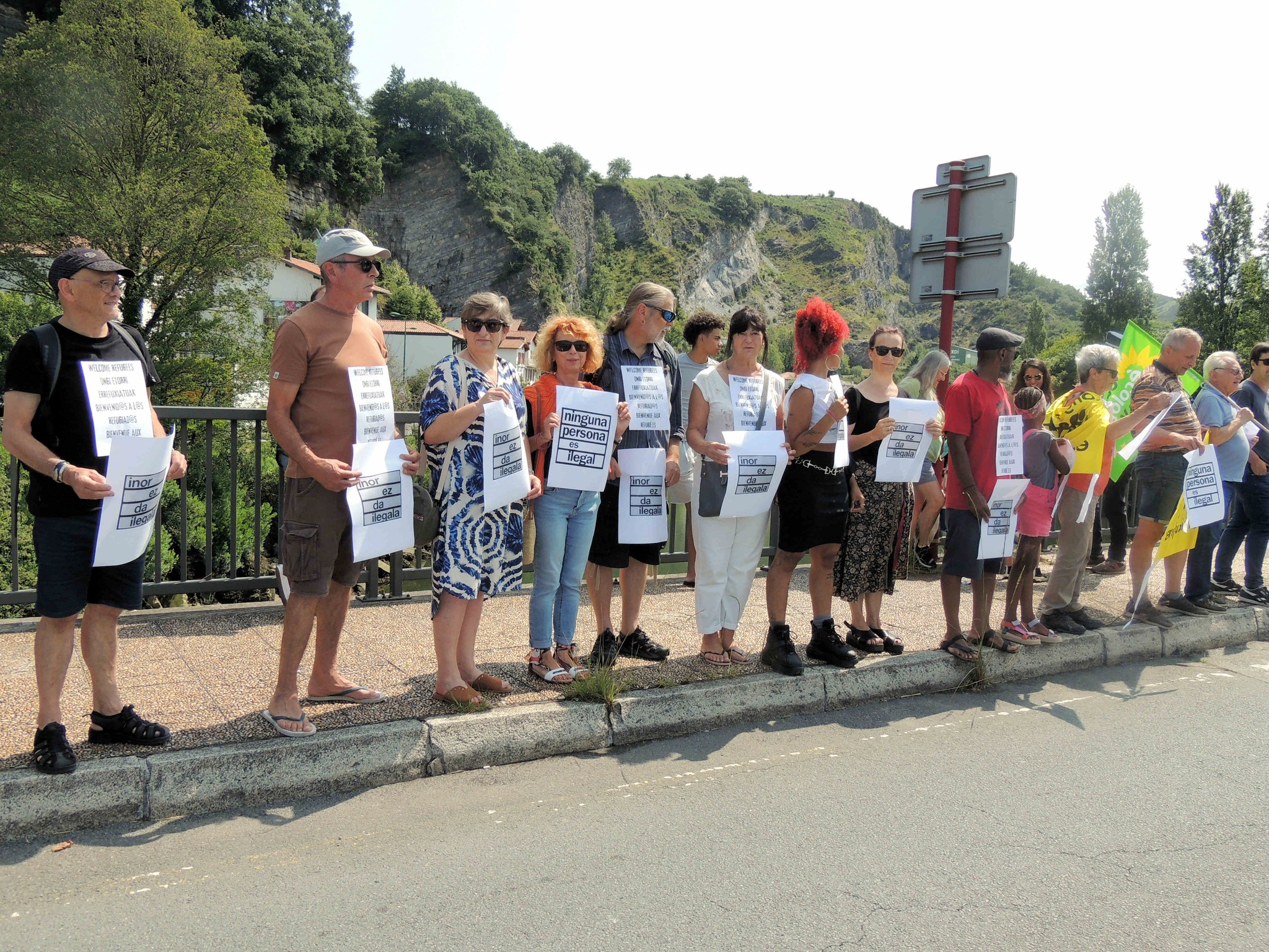  rassemblement de soutien aux migrants le 22 juillet 2023