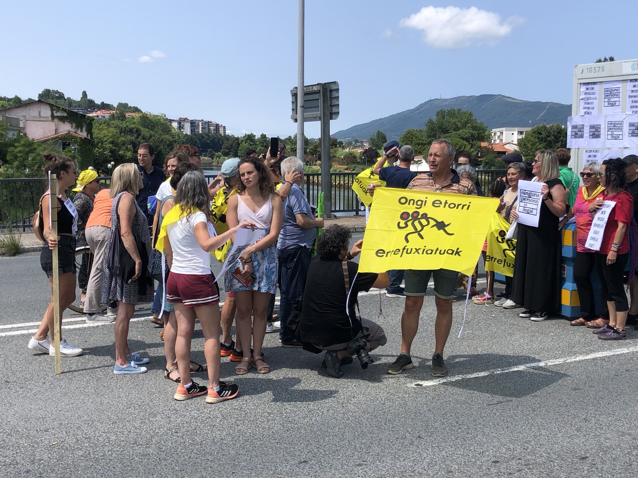  rassemblement de soutien aux migrants le 22 juillet 2023