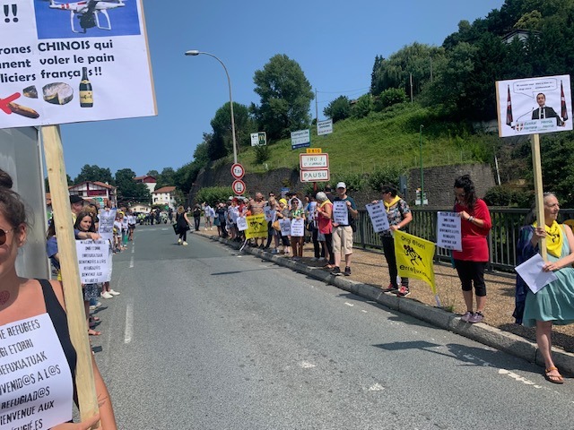  rassemblement de soutien aux migrants le 22 juillet 2023